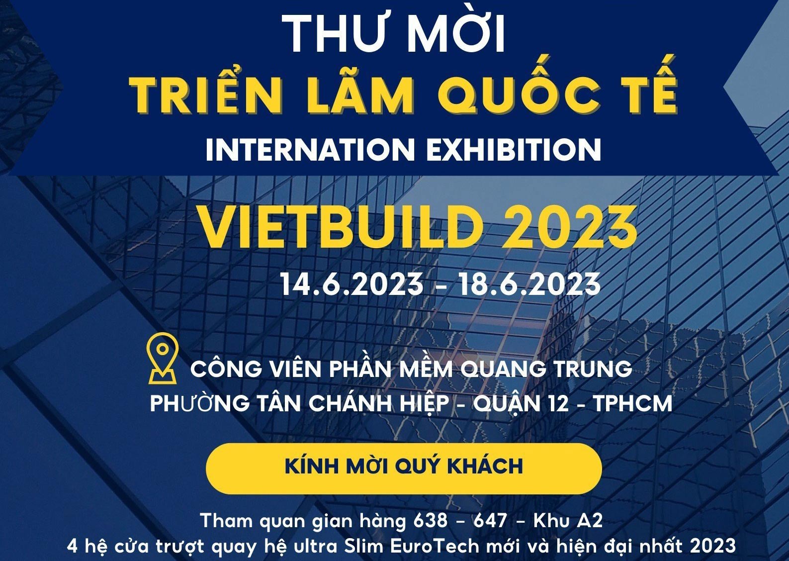 THƯ MỜI THAM QUAN GIAN HÀNG EUROTECH TẠI TRIỂN LÃM VIETBUILD TPHCM 2024