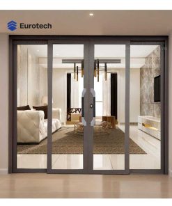 Cửa trượt quay Eurotech Hệ Vip 68 (Nẹp rời 8.0) Màu Cà Phê