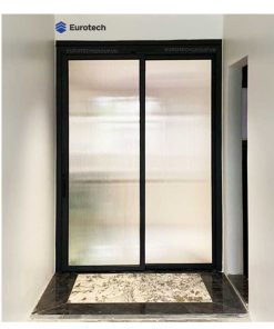 Cửa trượt quay Eurotech 2 cánh màu đen đá thạch anh Cửa trượt quay Eurotech HỆ SLIM TRƯỢT QUAY DÙNG CHO NGOẠI THẤT& NỘI THẤT (NẸP RỜI 8.0)