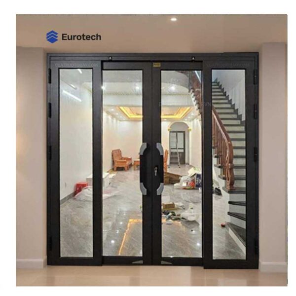 Cửa Trượt Quay Eurotech Hệ Hoàng Gia (Nẹp Rời 8.0) Màu Đen