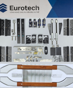 Phụ Kiện đồng Bộ Siêu Bền Cửa Trượt Quay Eurotech (dùng Bánh Xe đơn)
