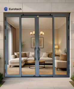 Cua Truot Quay Hoang Gia Ghi Xám Cửa Chính Eurotech Neproi 8.0