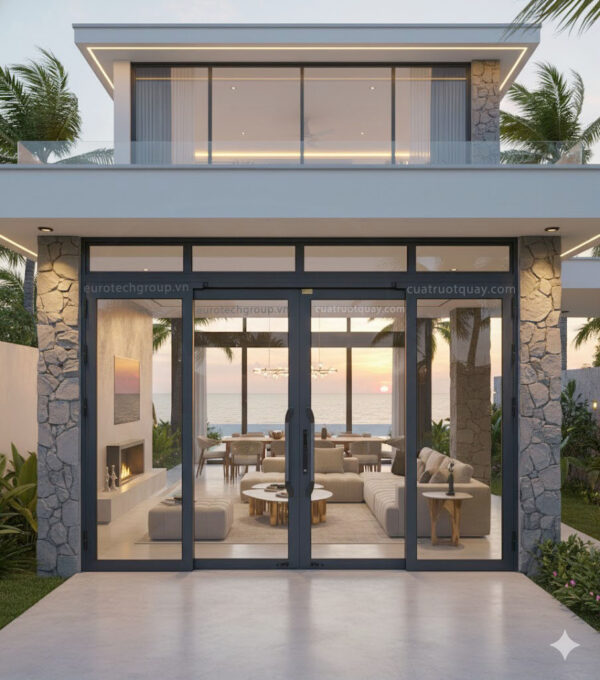 CỬA TRƯỢT QUAY EUROTECH cửa resort ven biển