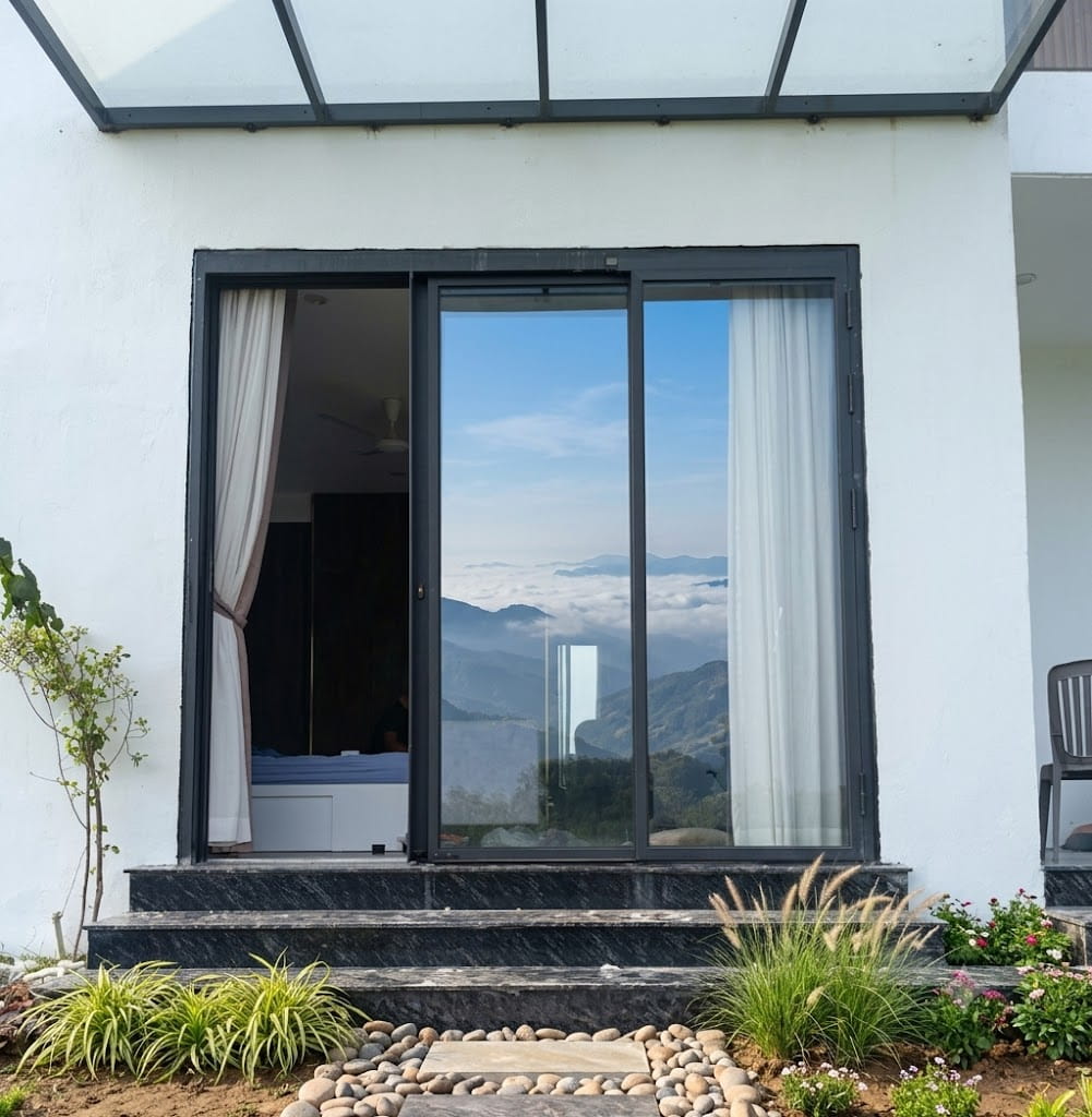 Cửa Slim Trượt Quay 3 Cánh Ngoại Thất – Tối Ưu Khung Cửa Dưới 2.4m