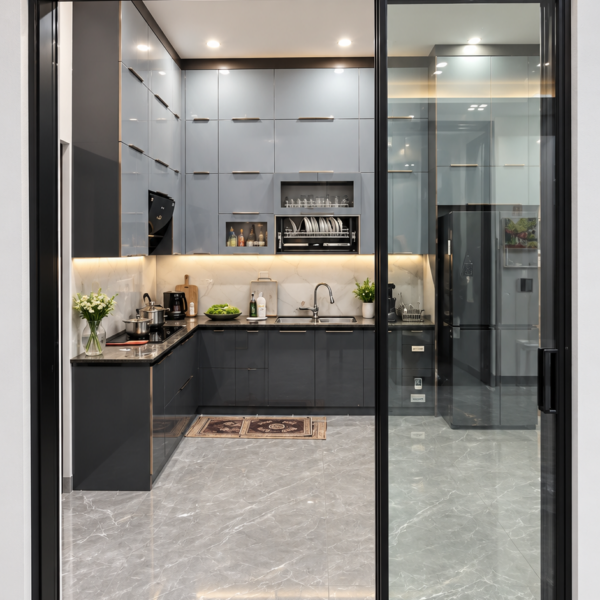 Cửa trượt Slim Eurotech hệ nội thất 3 canh ngan bep 02