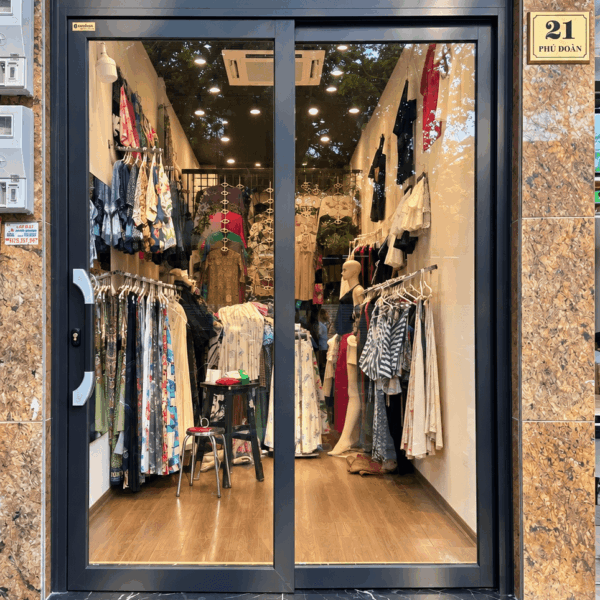 Cửa Trượt Quay Eurotech Hệ VIP 68 - Nẹp Rời 8.0 Màu Xám Đá – 2 Cánh