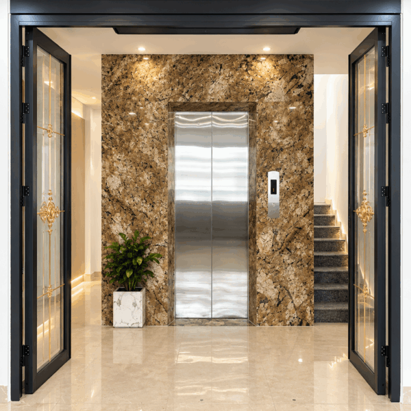Cửa Trượt Quay Eurotech Hệ VIP 68 - Nẹp Rời 8.0 Màu Xám Đá – 4 Cánh Kính Hộp Nan Đồng